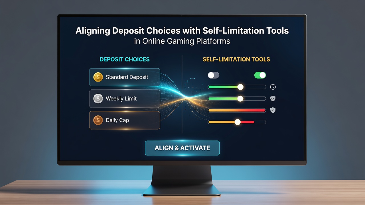 Darstellung von Einzahlungsoptionen und Limitierungstools auf einer Gaming-Plattform