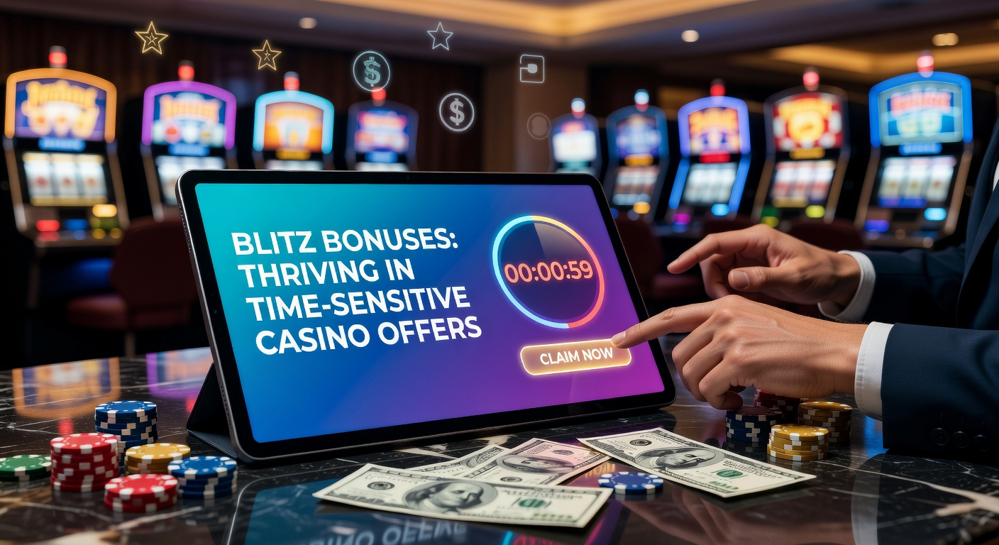 Grafik eines Casino-Dashboards mit aktiven Blitz-Boni-Timern und Gewinnstatistiken, die hohe Volatilität illustrieren