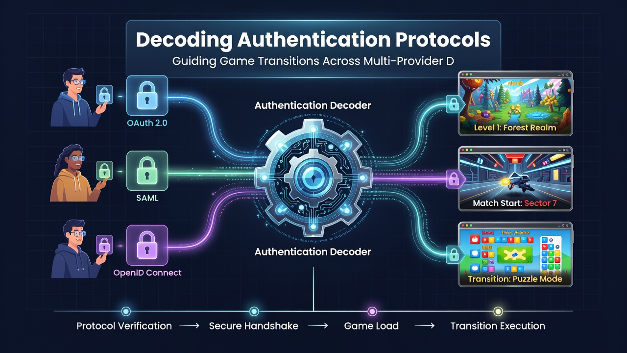 Darstellung von Spielübergängen und Token-Validierung in vernetzten Gaming-Plattformen