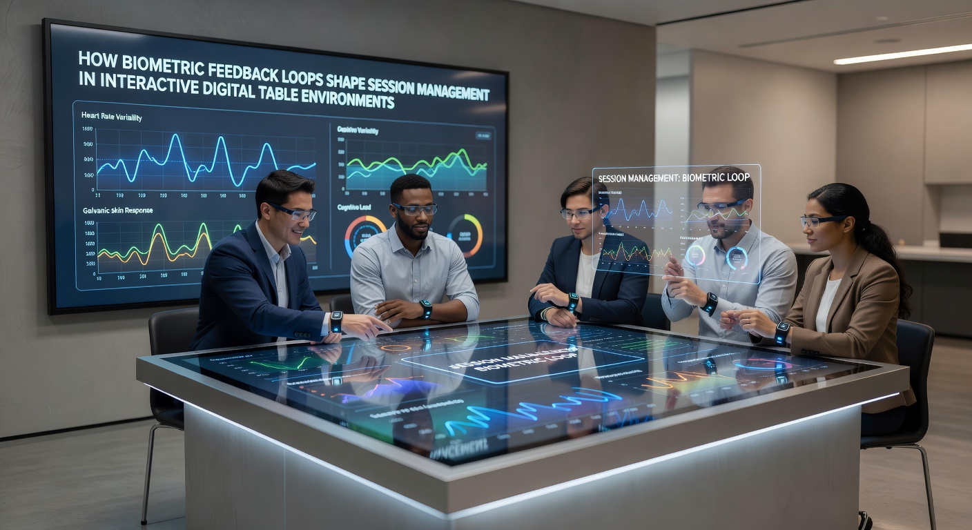 Visualisierung einer biometrischen Feedback-Schleife mit Herzfrequenz- und Blickdaten in einer digitalen Tischumgebung