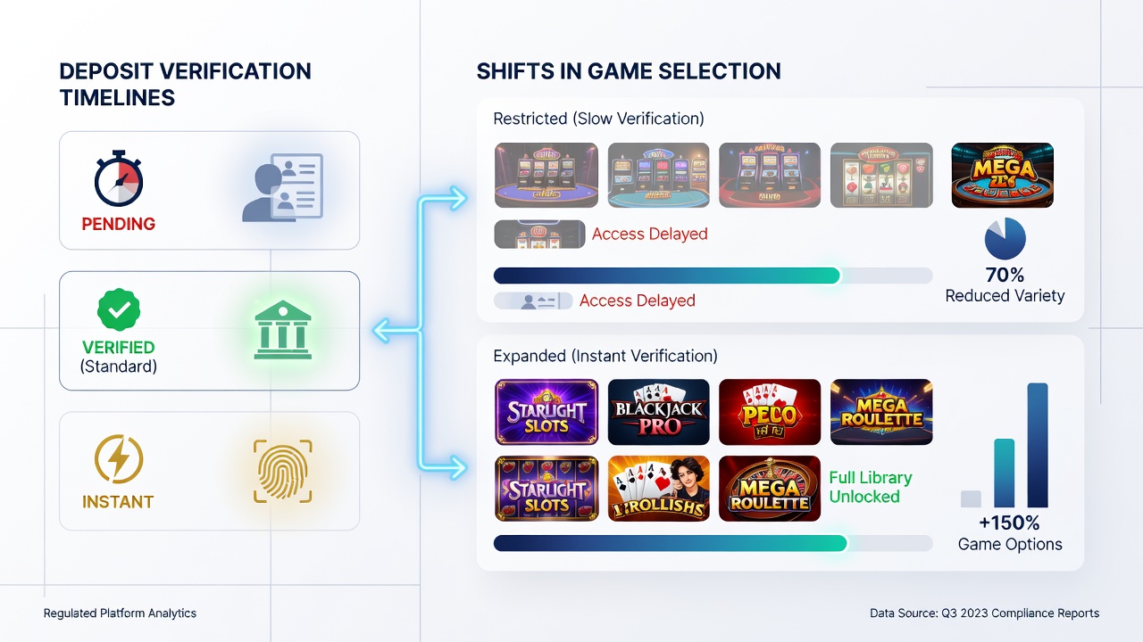 Grafik zu Spielauswahlmustern während Verifizierungsverzögerungen