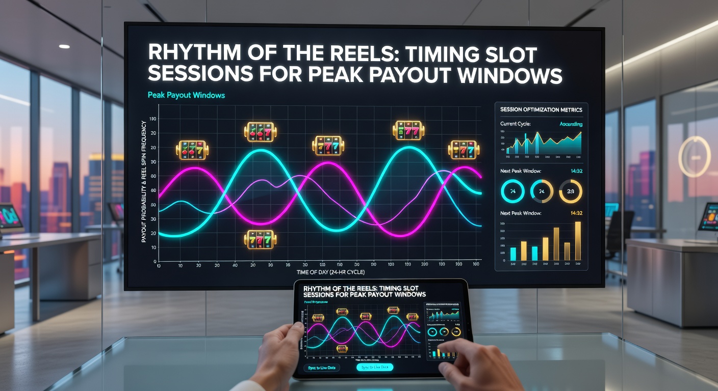 Grafik mit Slot-Auszahlungs-Heatmap über 24 Stunden, markierend Peak-Zeiten in Rot
