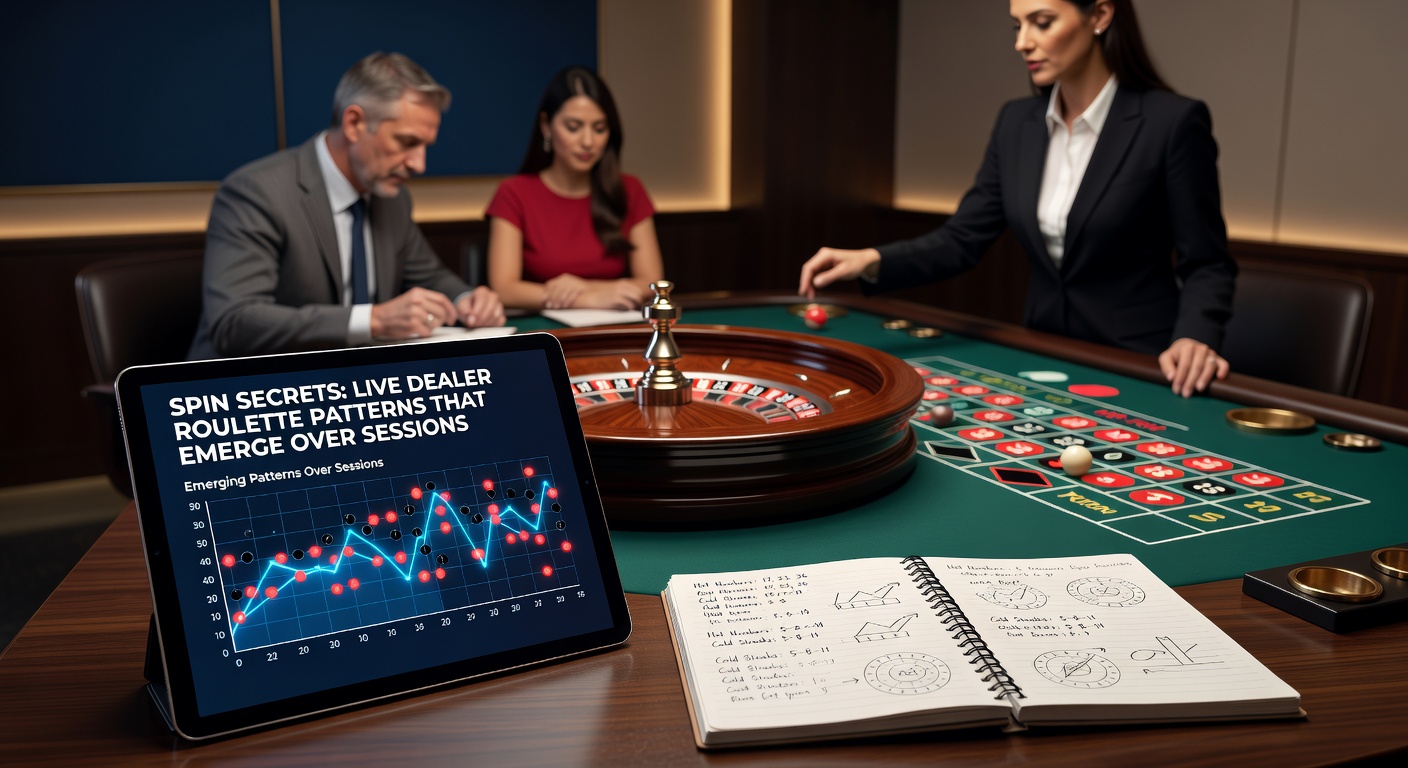 Detaillierte Grafik von Roulette-Mustern über mehrere Sessions mit Hot-Number-Clustern