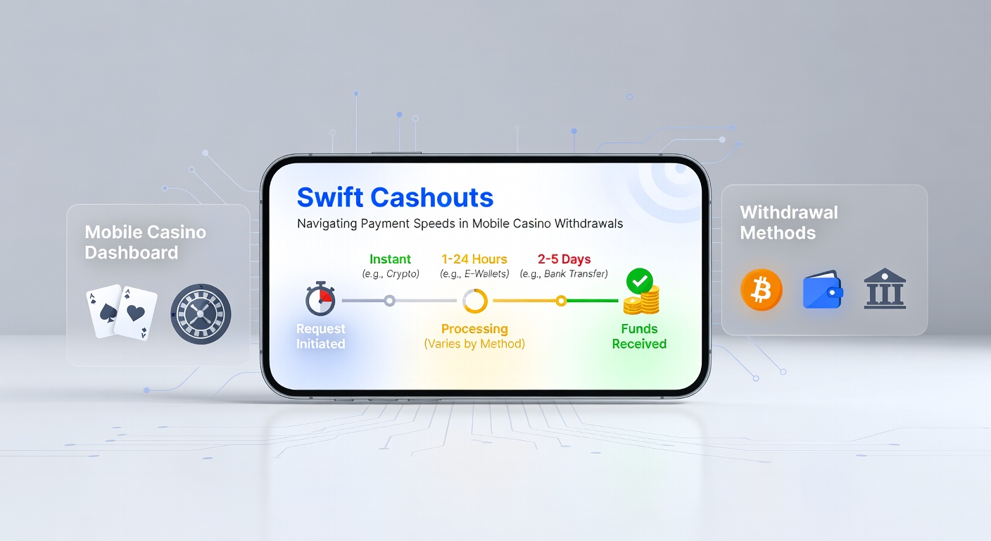 Vergleichstabelle mit Icons für eWallets, Krypto und Banküberweisungen, die Auszahlungszeiten visuell darstellt